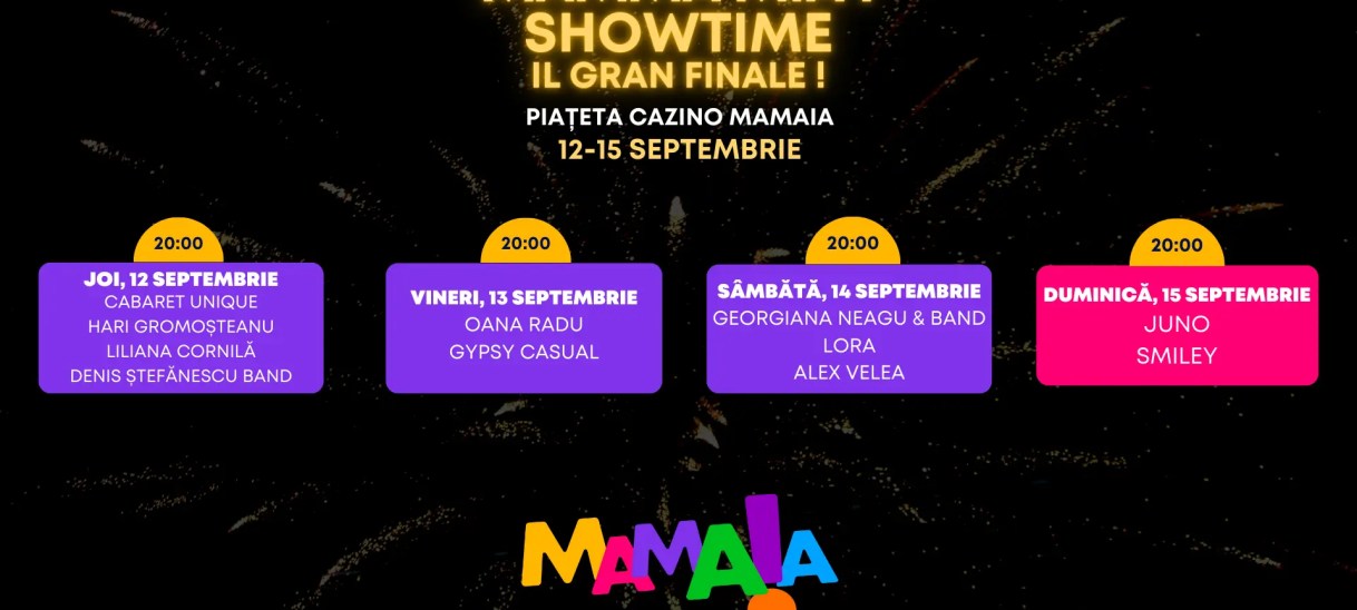 “Il Gran Finale” la Mamma Mia Showtime – Ultimele valuri de distracție din sezonul de la&nbsp;Mamaia!